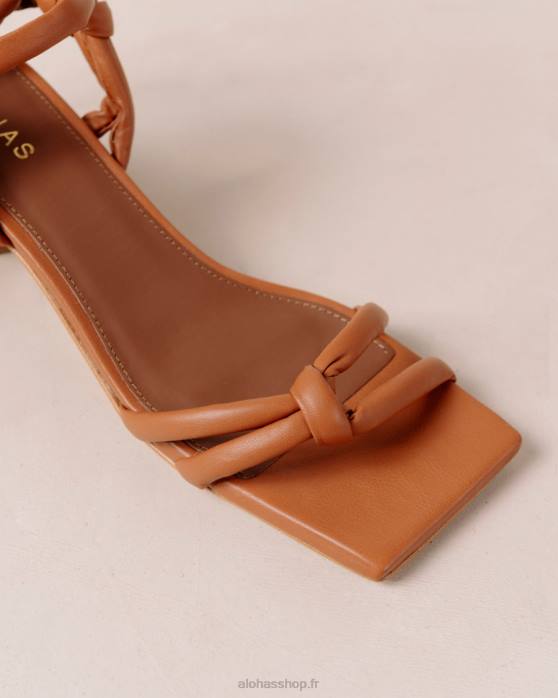 femmes bronzer P64N583 Alohas creative - sandales en cuir marron