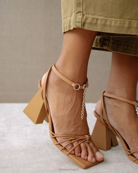 femmes chameau P64N473 Alohas cactus - sandales en cuir marron