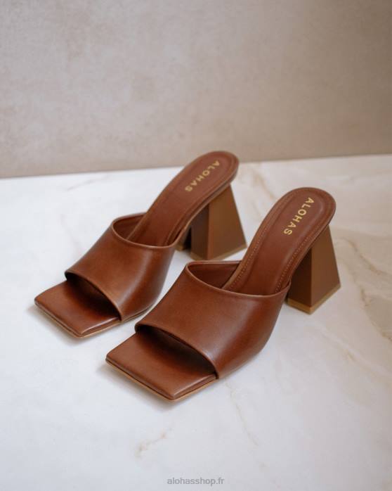 femmes chameau P64N488 Alohas dune - sandales en cuir marron