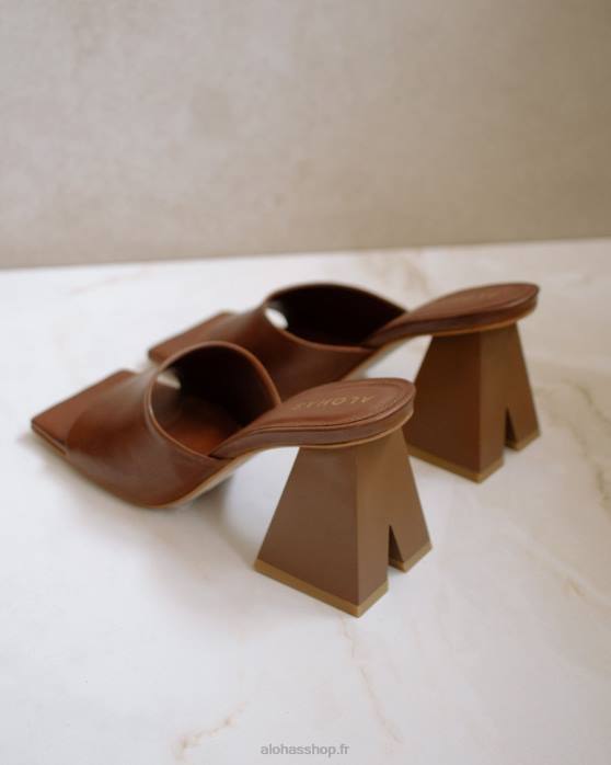 femmes chameau P64N488 Alohas dune - sandales en cuir marron