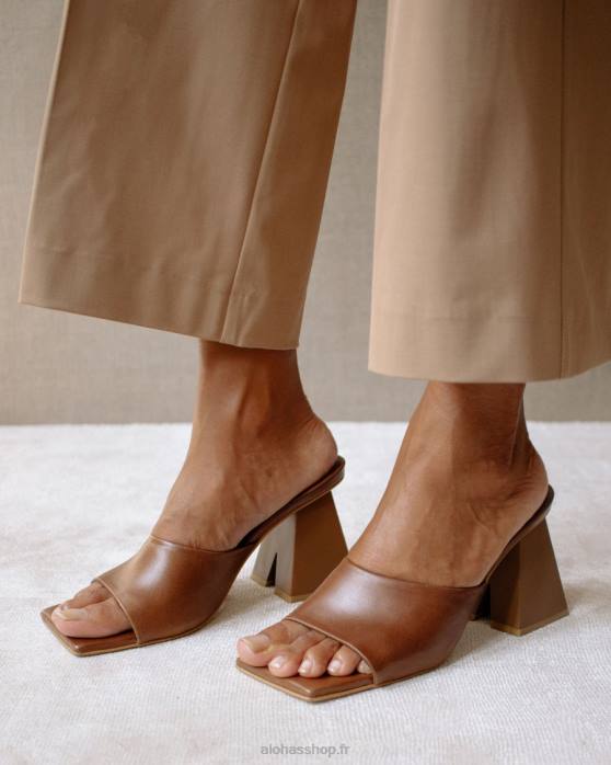 femmes chameau P64N488 Alohas dune - sandales en cuir marron