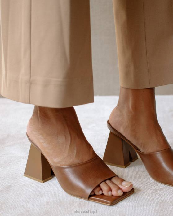 femmes chameau P64N488 Alohas dune - sandales en cuir marron