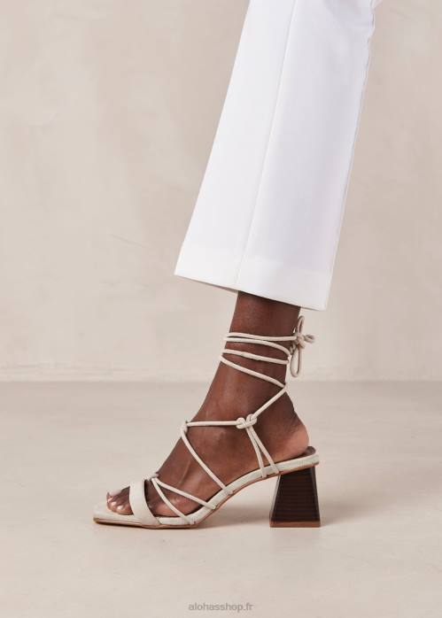 femmes crème P64N320 Alohas icicle - sandales en daim blanc