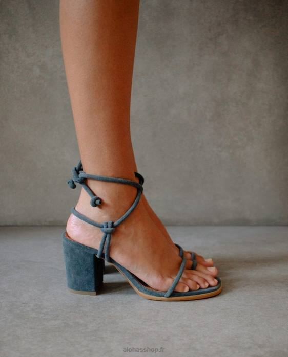 femmes gris orageux P64N22 Alohas grace - sandales en daim gris