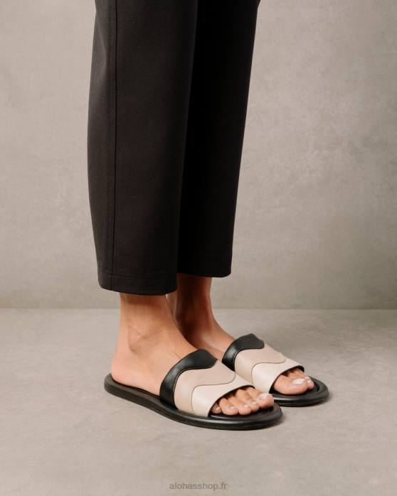 femmes kaléidoscope noir P64N554 Alohas malibu kaleidoscope - sandales en cuir multicolore