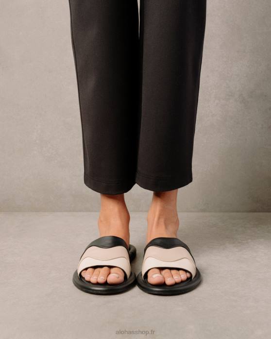 femmes kaléidoscope noir P64N554 Alohas malibu kaleidoscope - sandales en cuir multicolore