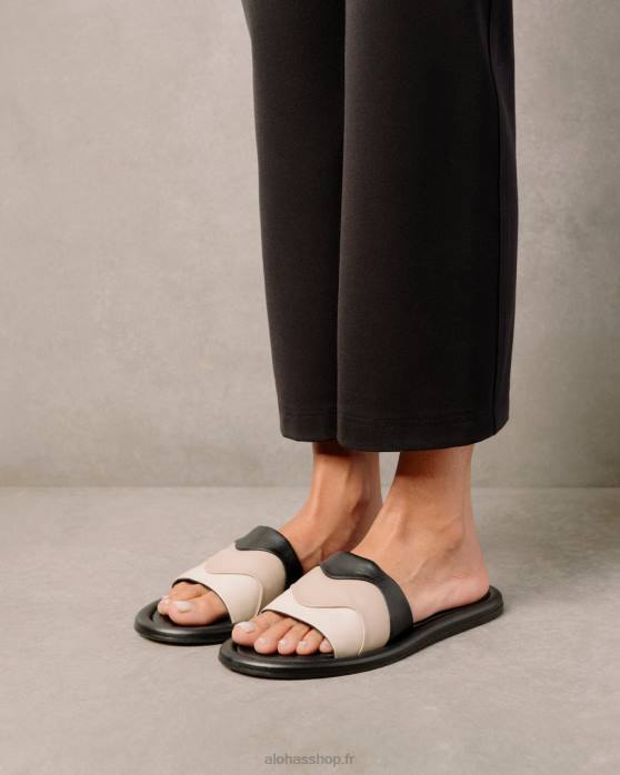 femmes kaléidoscope noir P64N554 Alohas malibu kaleidoscope - sandales en cuir multicolore
