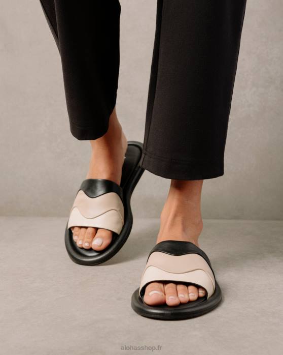 femmes kaléidoscope noir P64N554 Alohas malibu kaleidoscope - sandales en cuir multicolore