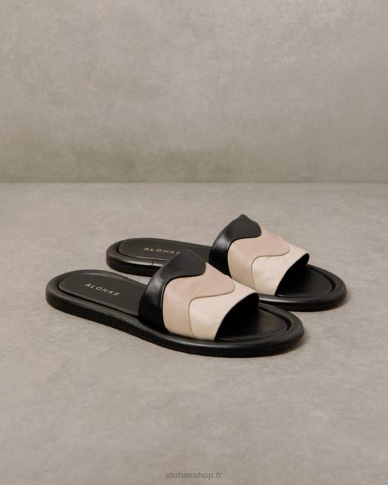 femmes kaléidoscope noir P64N554 Alohas malibu kaleidoscope - sandales en cuir multicolore