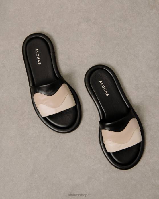 femmes kaléidoscope noir P64N554 Alohas malibu kaleidoscope - sandales en cuir multicolore