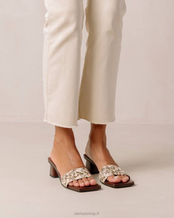 femmes kalon brun P64N363 Alohas kalon carré - sandales en cuir vegan marron