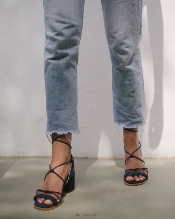 femmes marine P64N178 Alohas sophie - sandales en daim bleu marine