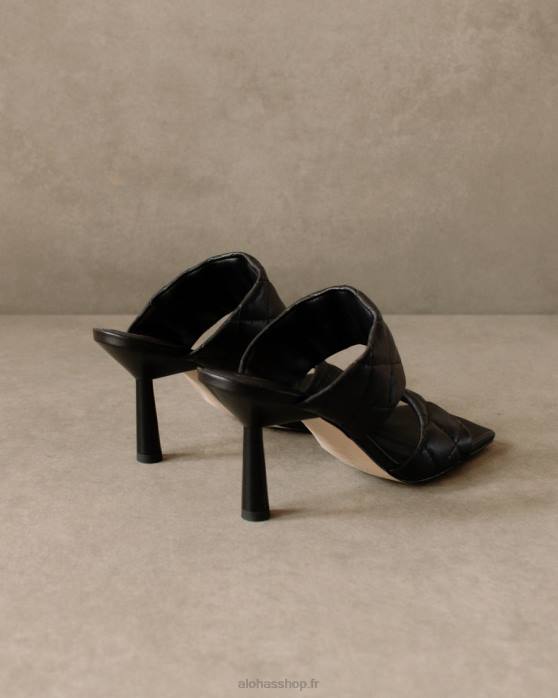 femmes marron café velours P64N587 Alohas conner - sandales en cuir noir