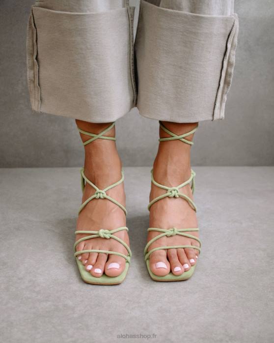femmes menthe P64N169 Alohas paloma - sandales en daim vert