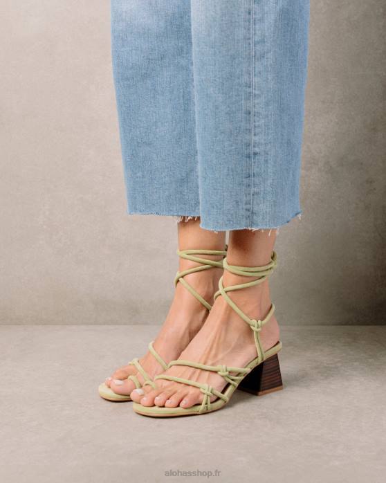 femmes menthe P64N244 Alohas goldie - sandales en cuir vert
