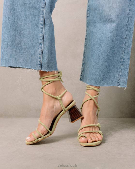 femmes menthe P64N244 Alohas goldie - sandales en cuir vert