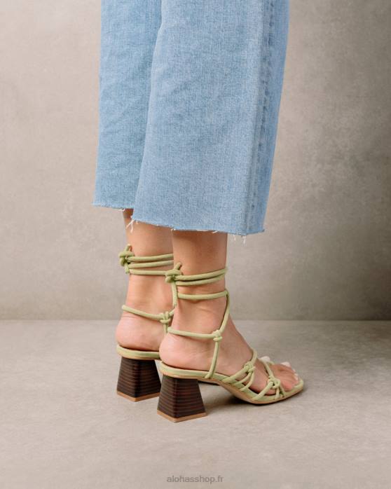 femmes menthe P64N244 Alohas goldie - sandales en cuir vert