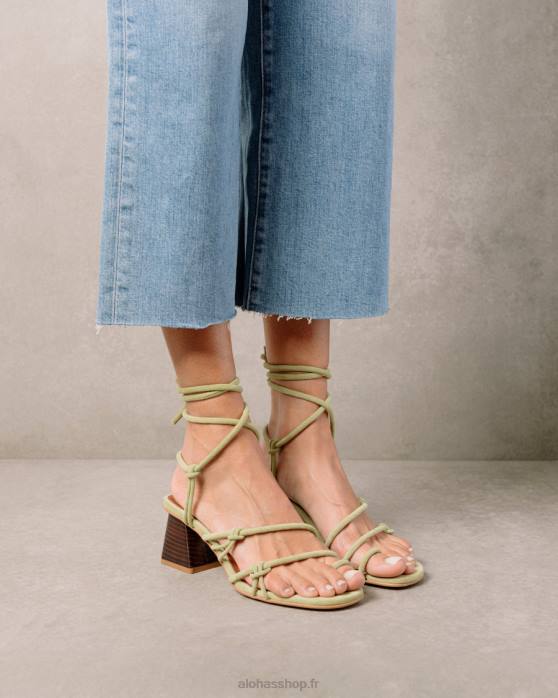 femmes menthe P64N244 Alohas goldie - sandales en cuir vert