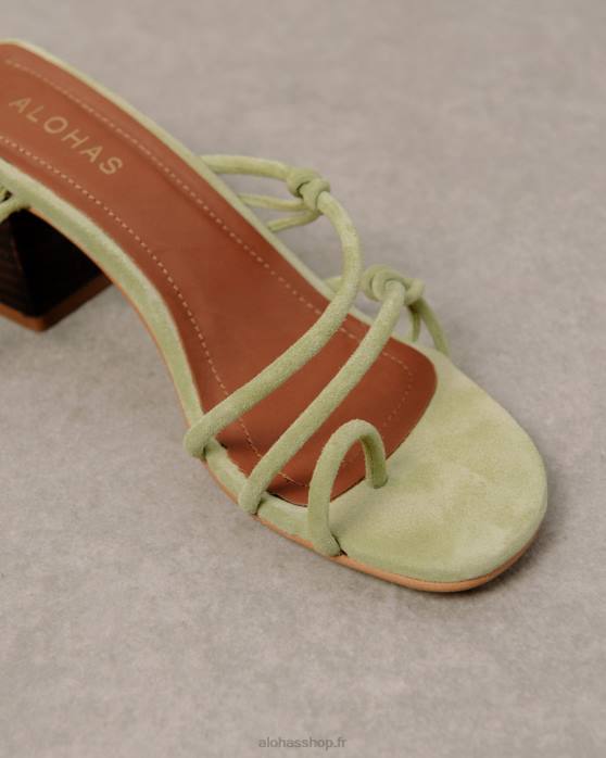 femmes menthe P64N244 Alohas goldie - sandales en cuir vert