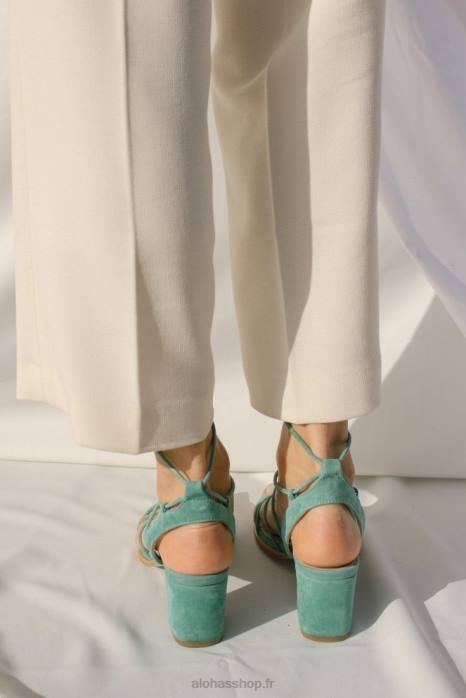 femmes mer P64N176 Alohas sophie - sandales en daim bleu