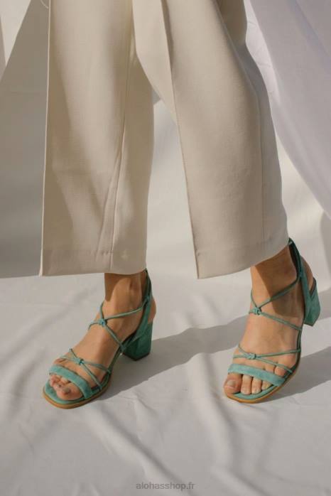 femmes mer P64N176 Alohas sophie - sandales en daim bleu