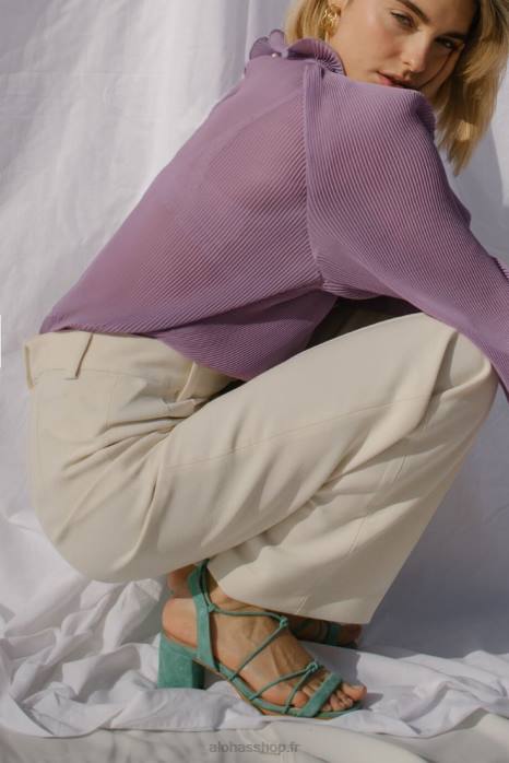 femmes mer P64N176 Alohas sophie - sandales en daim bleu