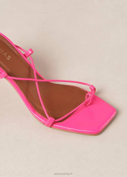 femmes néon magenta P64N302 Alohas bellini - sandales en cuir magenta