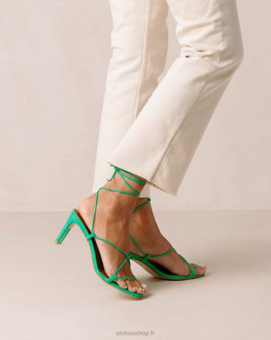 femmes néon vert P64N301 Alohas bellini - sandales en cuir vert