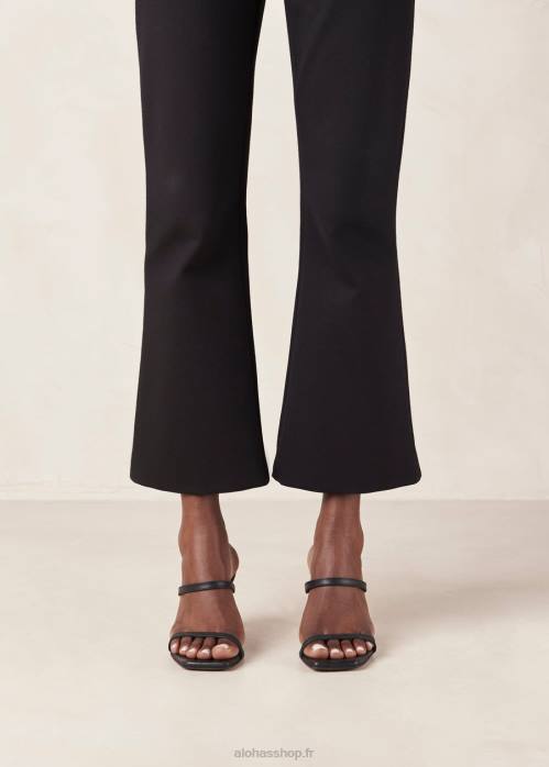 femmes noir P64N161 Alohas cannes - sandales en cuir noir