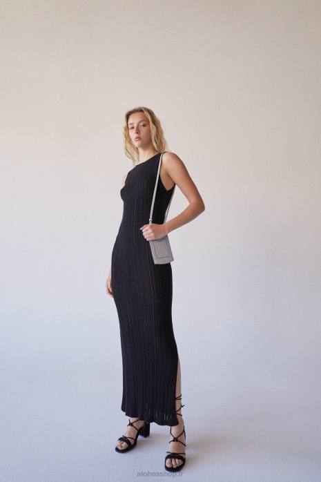 femmes noir P64N174 Alohas sophie - sandales en daim noir