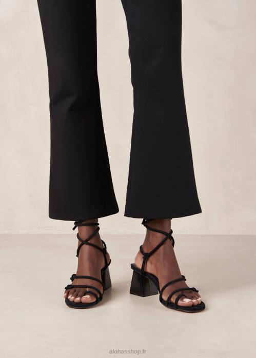 femmes noir P64N240 Alohas goldie - sandales en cuir noir