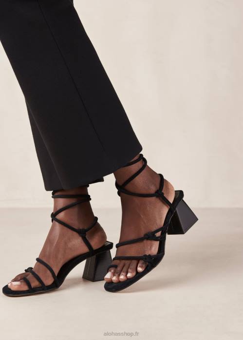 femmes noir P64N240 Alohas goldie - sandales en cuir noir