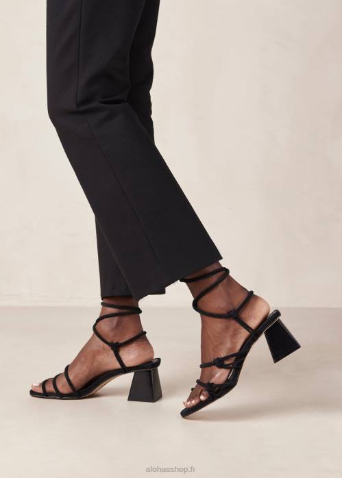 femmes noir P64N240 Alohas goldie - sandales en cuir noir