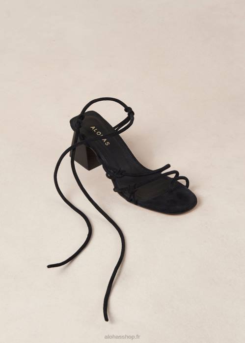 femmes noir P64N240 Alohas goldie - sandales en cuir noir
