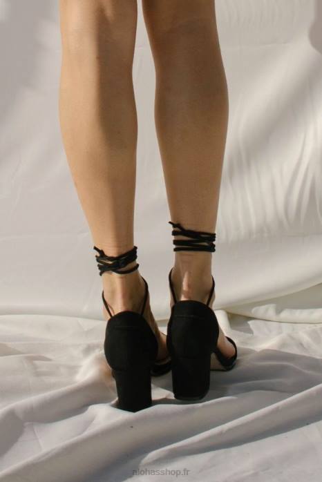 femmes noir P64N248 Alohas dakota - sandales en daim noir