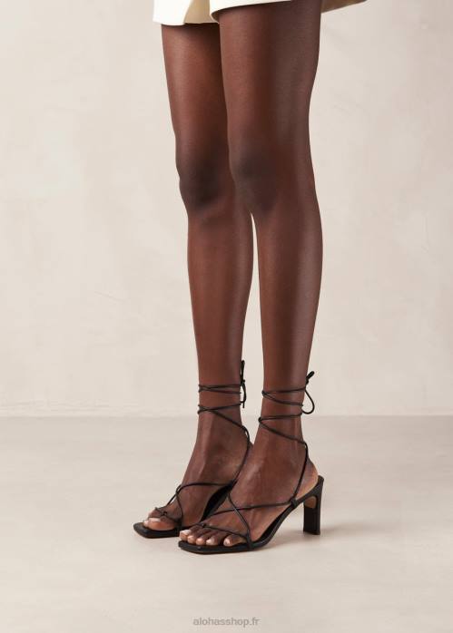 femmes noir P64N296 Alohas bellini - sandales en cuir noir