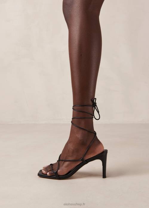 femmes noir P64N296 Alohas bellini - sandales en cuir noir