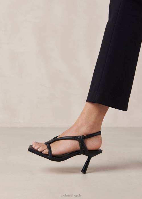 femmes noir P64N426 Alohas sheila - sandales en cuir noir