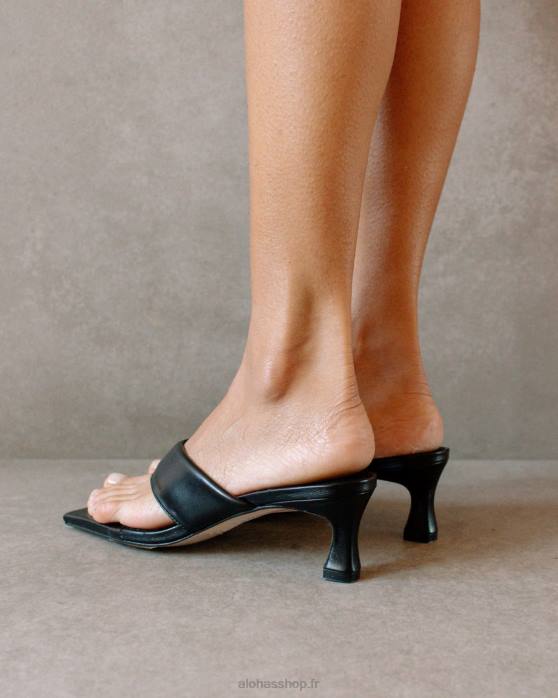femmes noir P64N498 Alohas jolla - sandales en cuir vegan noir