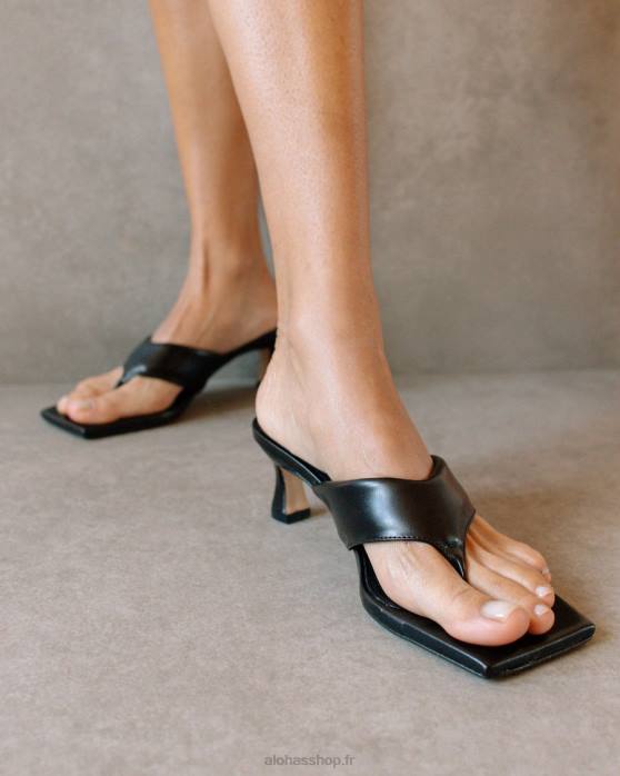 femmes noir P64N498 Alohas jolla - sandales en cuir vegan noir