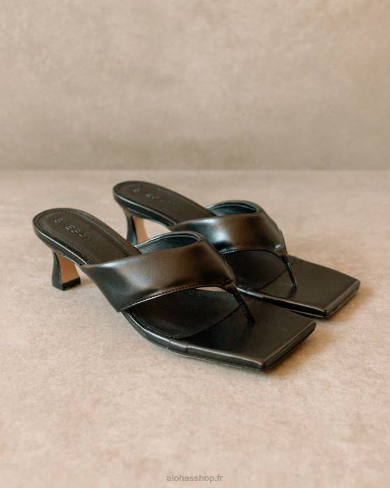 femmes noir P64N498 Alohas jolla - sandales en cuir vegan noir