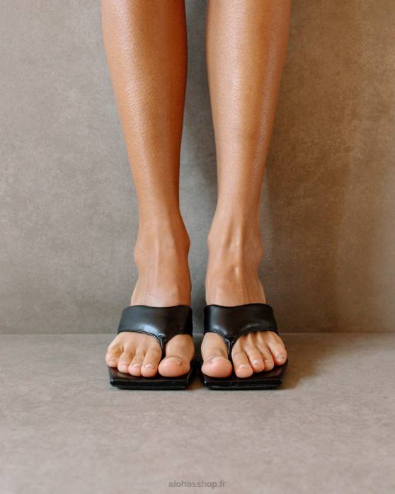 femmes noir P64N498 Alohas jolla - sandales en cuir vegan noir