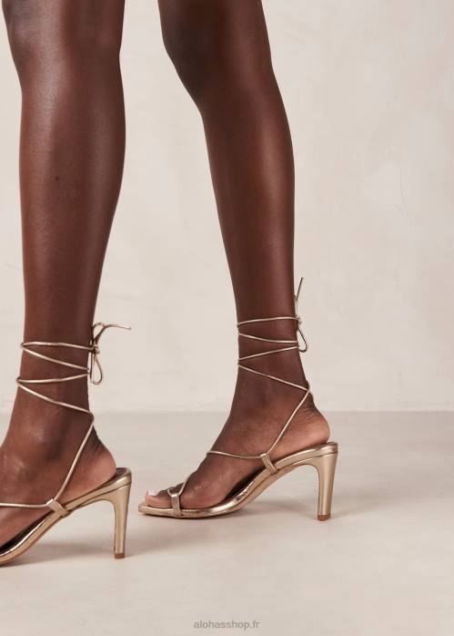 femmes or P64N295 Alohas bellini - sandales en cuir doré