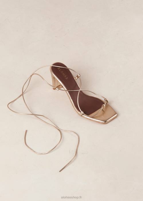 femmes or P64N295 Alohas bellini - sandales en cuir doré