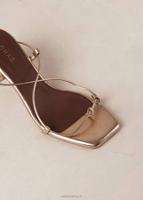 femmes or P64N295 Alohas bellini - sandales en cuir doré