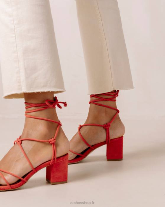 femmes orange P64N168 Alohas paloma - sandales en daim orange