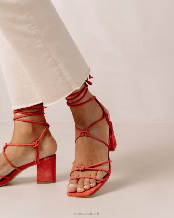 femmes orange P64N168 Alohas paloma - sandales en daim orange