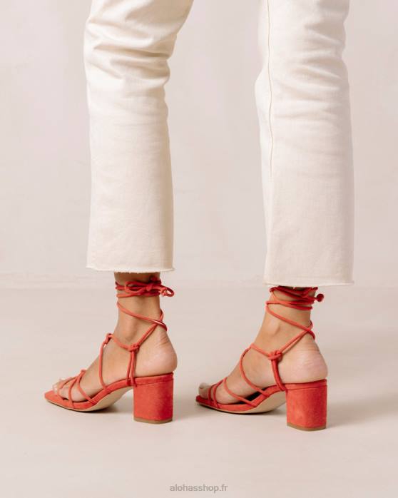 femmes orange P64N168 Alohas paloma - sandales en daim orange