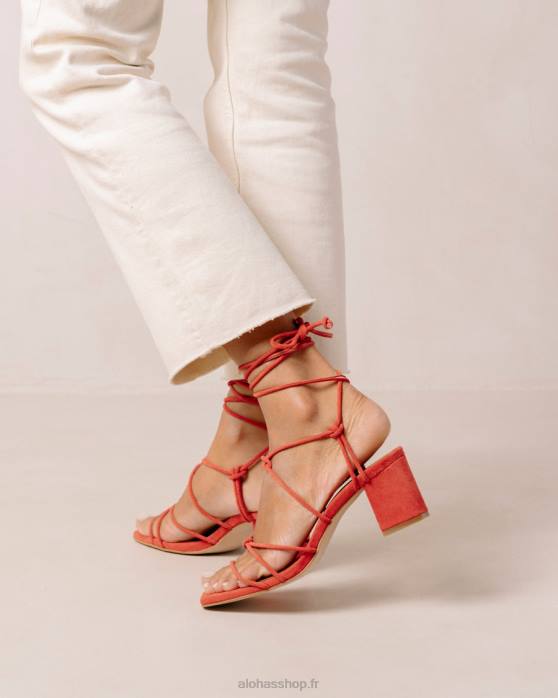 femmes orange P64N168 Alohas paloma - sandales en daim orange