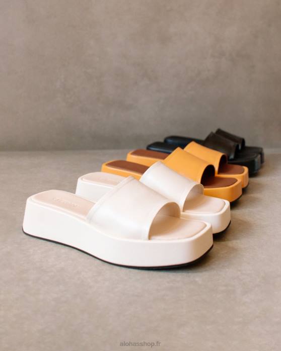 femmes orange épicée P64N403 Alohas janice - sandales en cuir végétalien orange
